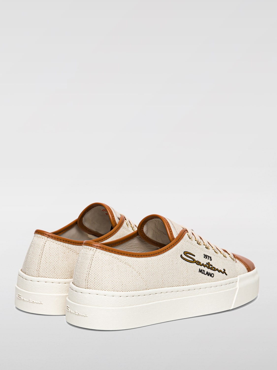 SANTONI SNEAKERS: Sneakers woman Santoni, Brown - Img 3