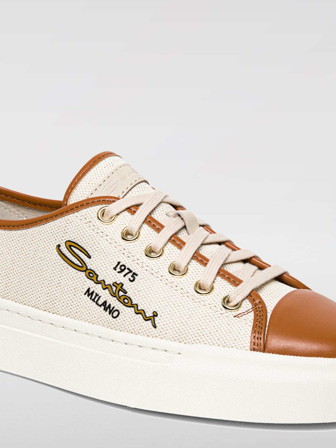 SANTONI SNEAKERS: Sneakers woman Santoni, Brown - Img 4