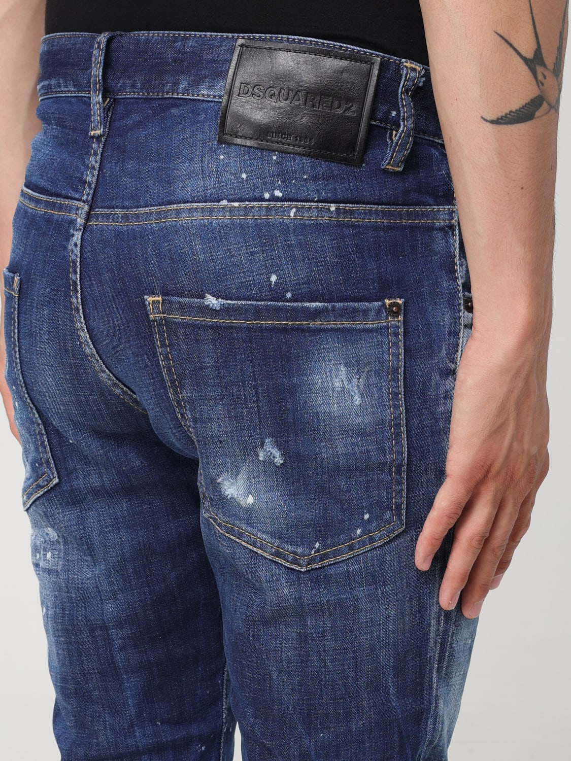 DSQUARED2 JEANS: Jeans hombre Dsquared2, Azul Marino - Img 3