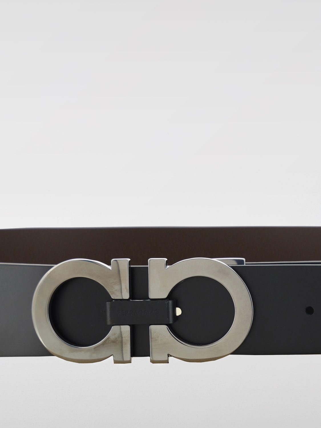 FERRAGAMO BELT: Belt men Ferragamo, Dark - Img 2