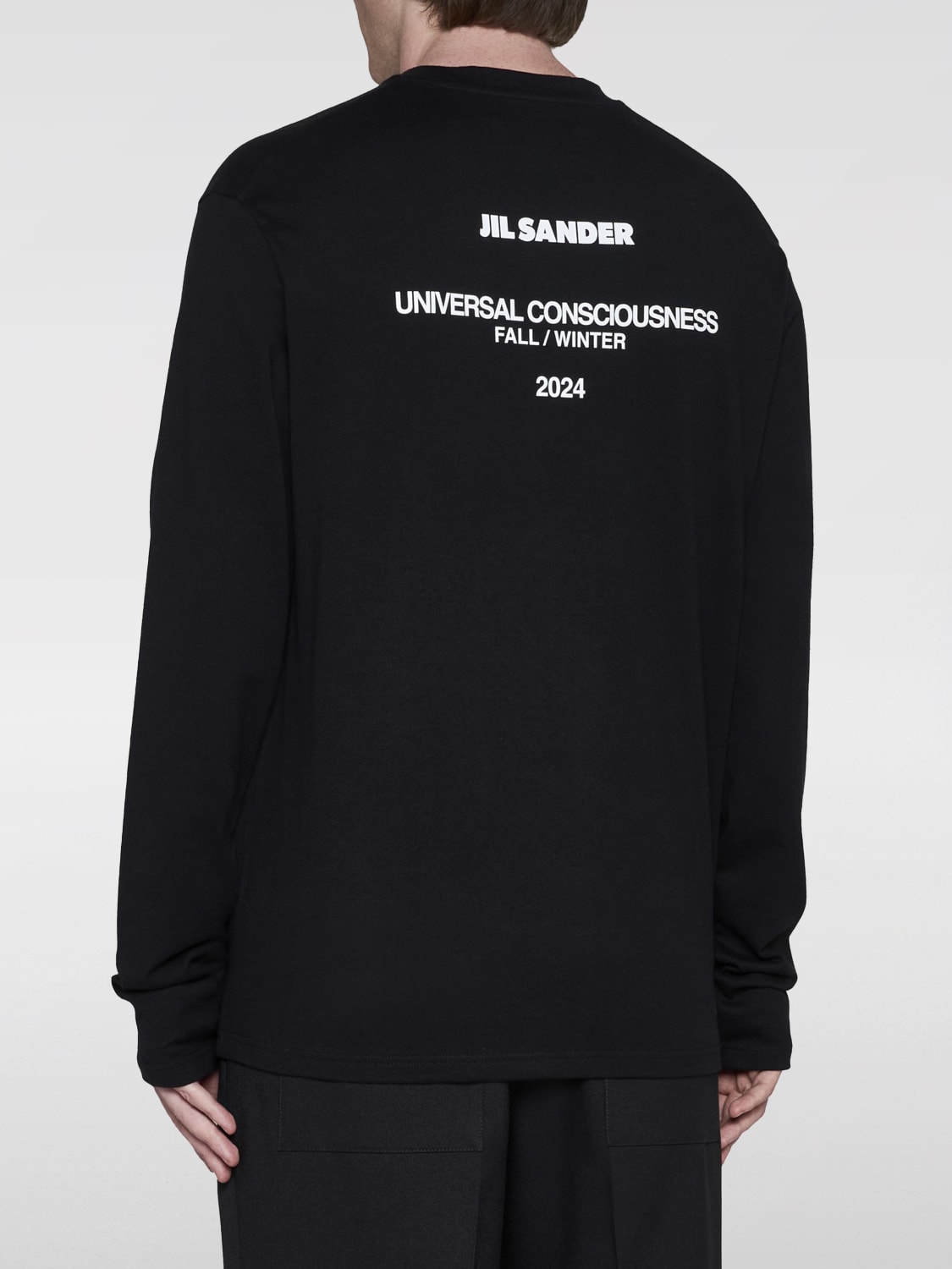 Jil Sander long-sleeve cotton t-shirt with back logo