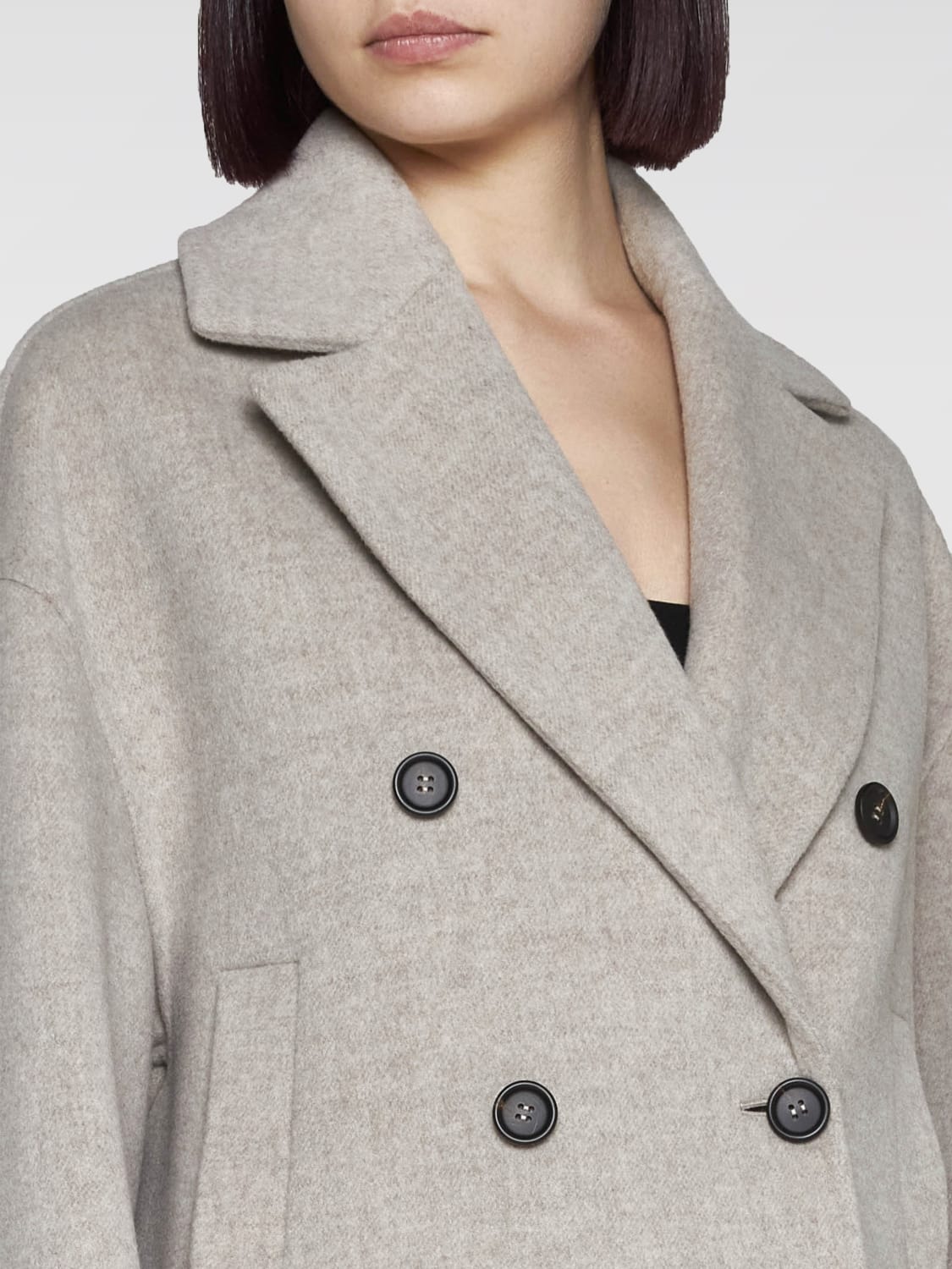 BRUNELLO CUCINELLI COAT: Coat woman Brunello Cucinelli, Beige - Img 3