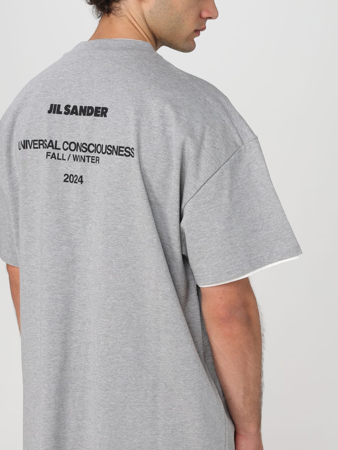 JIL SANDER T恤: T恤 男士 Jil Sander, 灰色 - Img 5