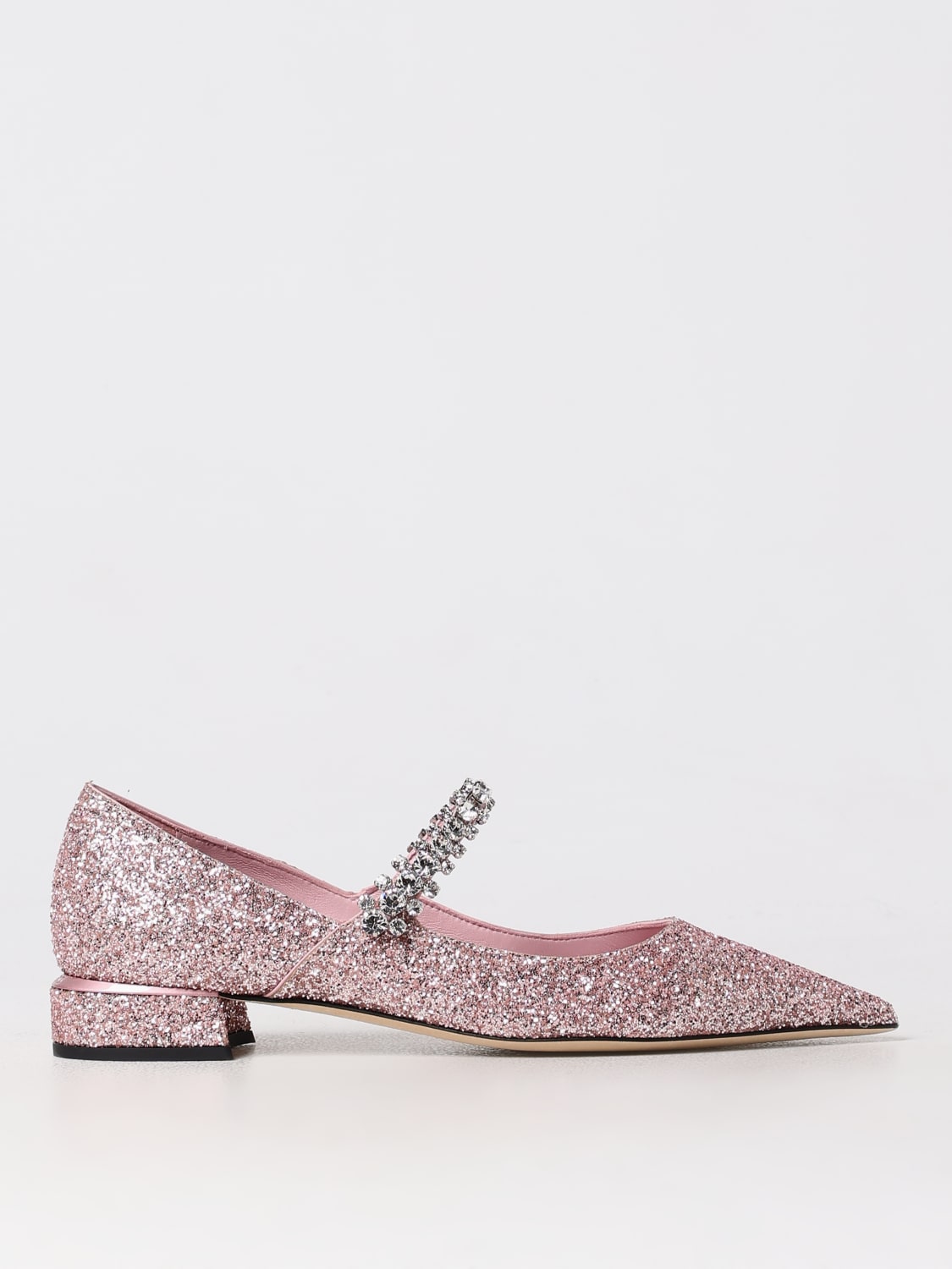 Giglio Ballerina Bing Jimmy Choo in pelle glitter con strass