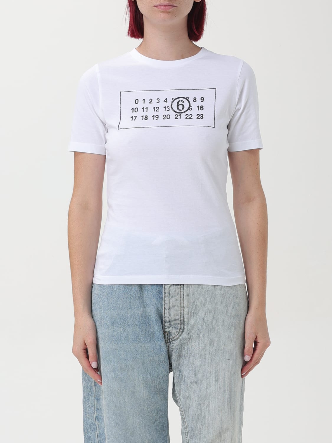 MM6 MAISON MARGIELA T-SHIRT: T-shirt femme Mm6 Maison Margiela, Blanc - Img 1