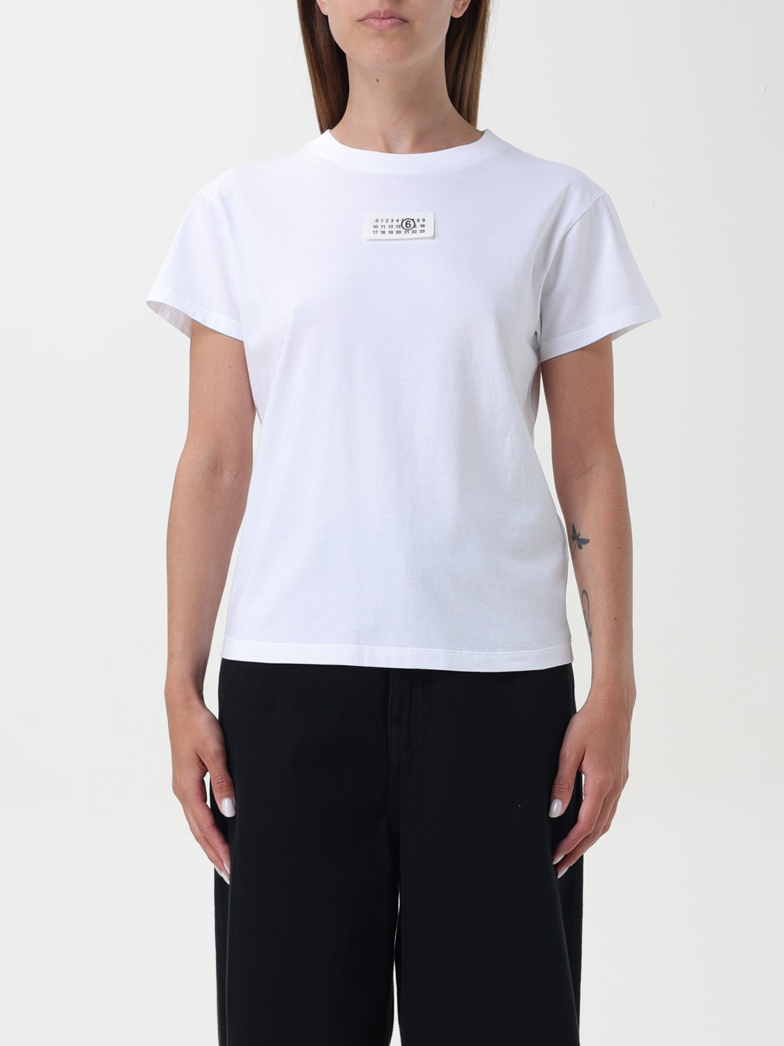 MM6 MAISON MARGIELA T-SHIRT: T-shirt femme Mm6 Maison Margiela, Blanc - Img 1