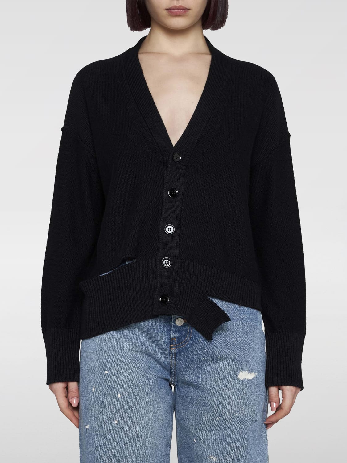 Giglio Cardigan crop con rotture Mm6 Maison Margiela