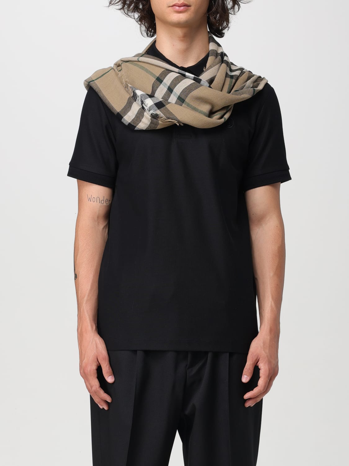 BURBERRY SCARF: Scarf men Burberry, Brown - Img 2