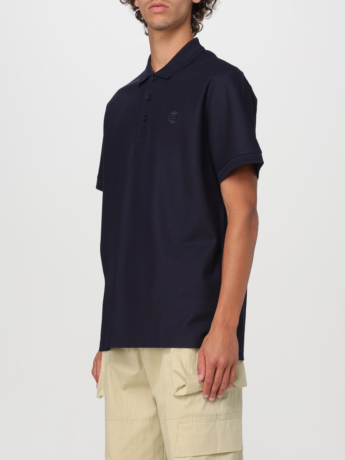 BURBERRY POLO SHIRT: T-shirt men Burberry, Blue - Img 4