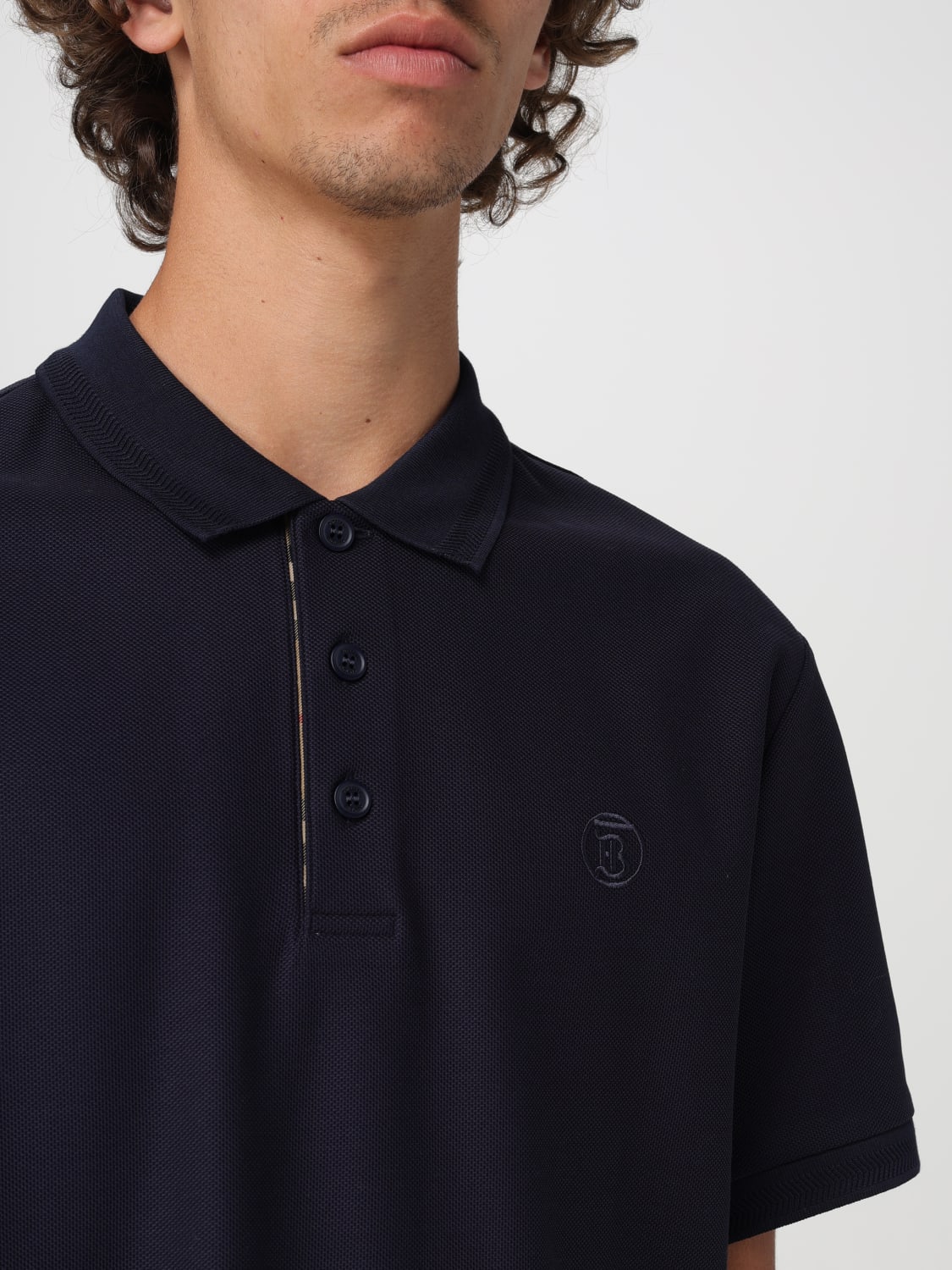 BURBERRY POLO SHIRT: T-shirt men Burberry, Blue - Img 5