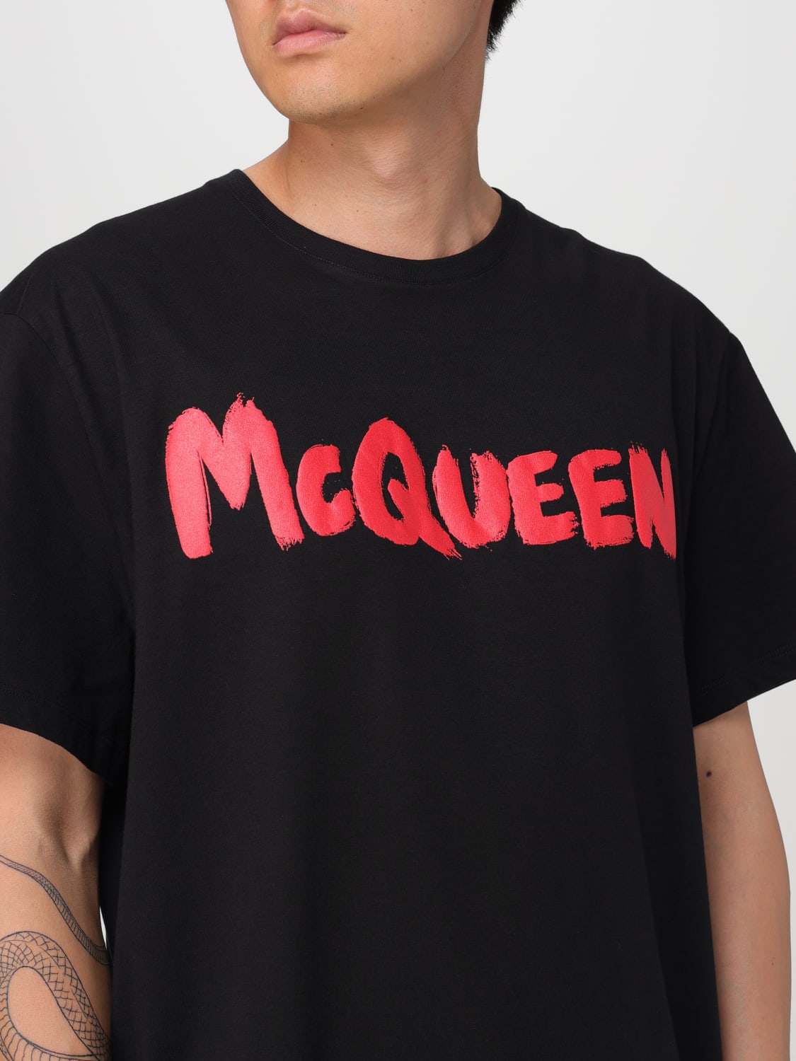 ALEXANDER MCQUEEN T恤: T恤 男士 Alexander McQueen, 黑色 - Img 5