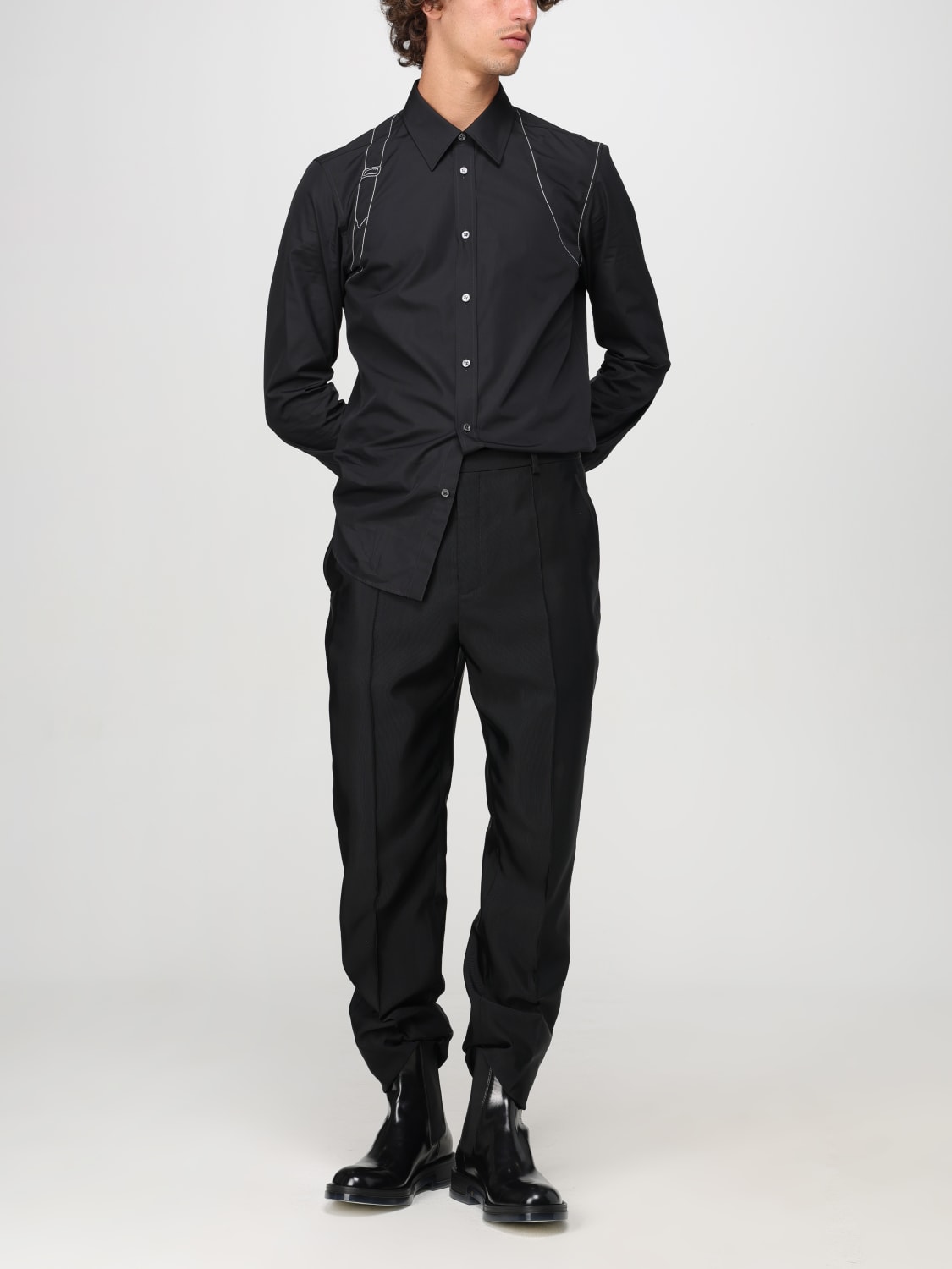 ALEXANDER MCQUEEN CAMISA: Camisa hombre Alexander McQueen, Negro - Img 2