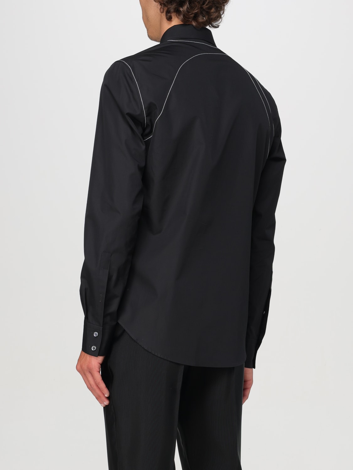 ALEXANDER MCQUEEN CAMICIA: Camicia con fibbia disegnata Alexander McQueen, Nero - Img 3