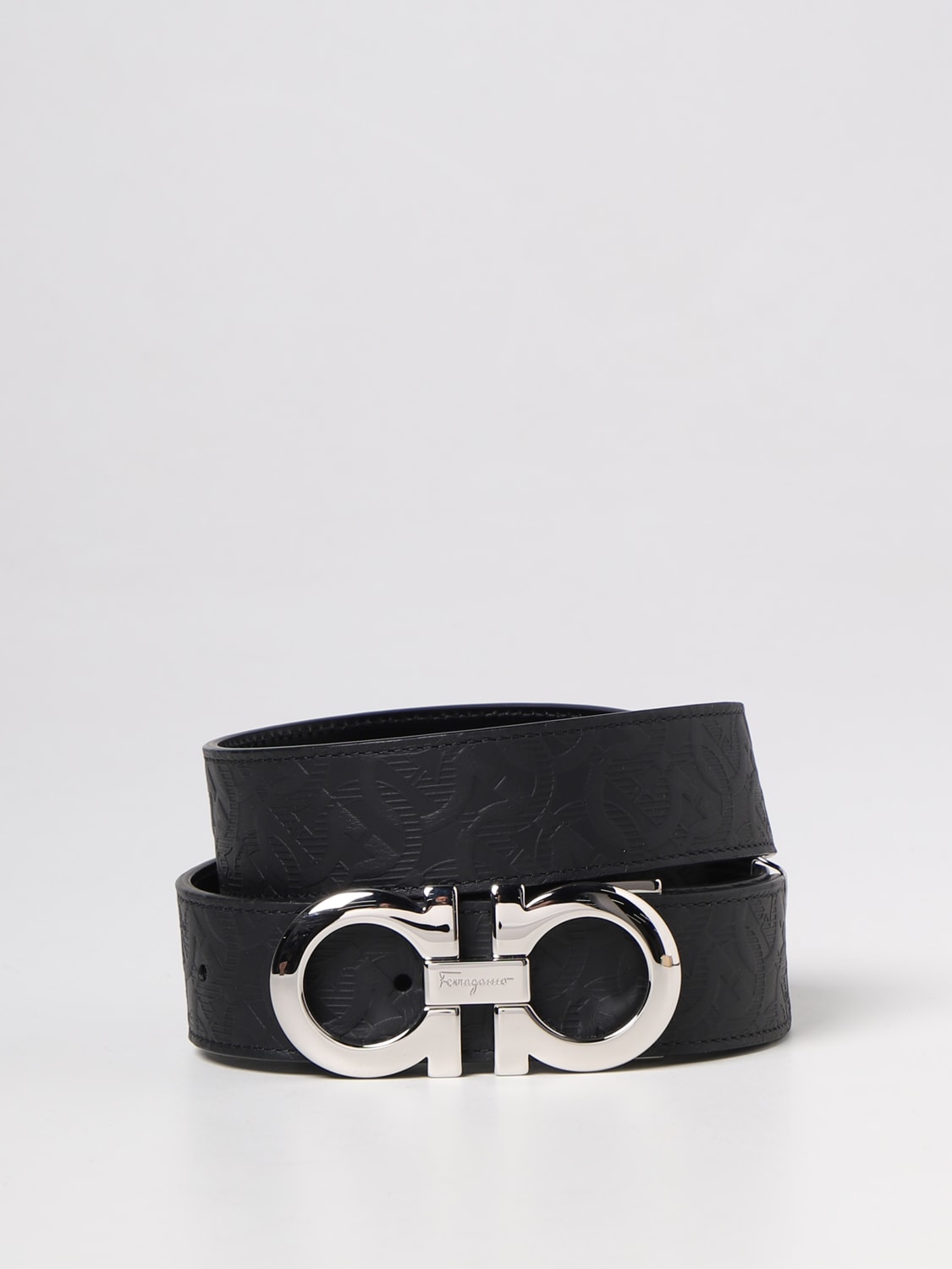 Mens black ferragamo belt best sale