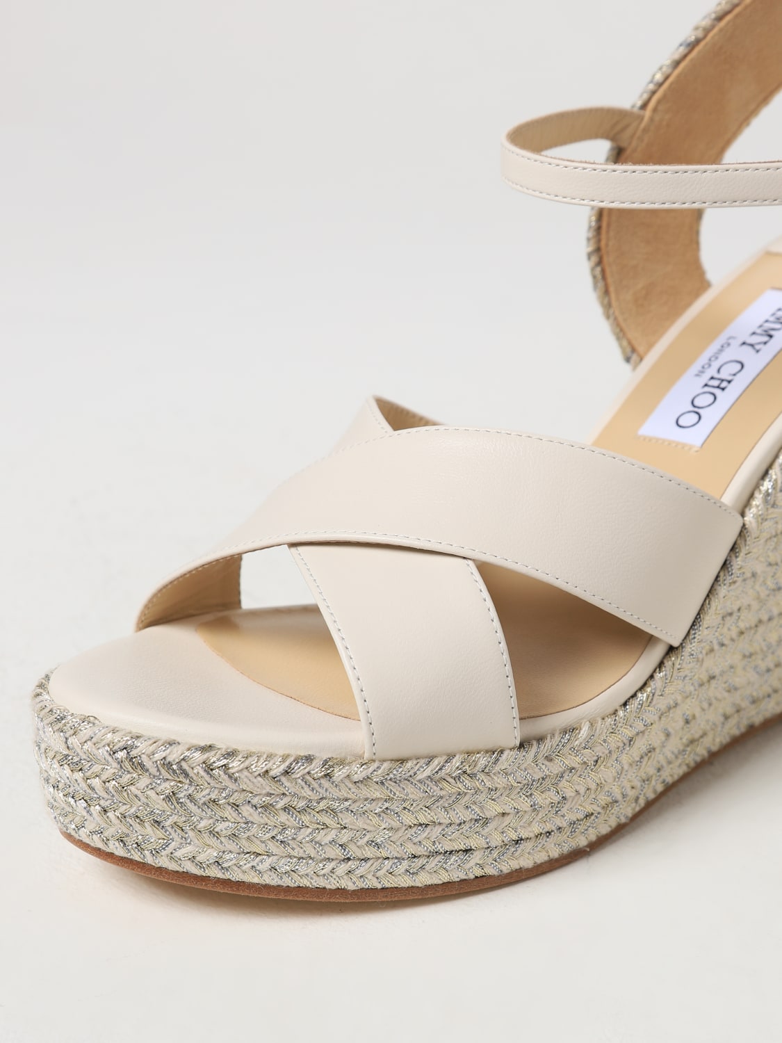 JIMMY CHOO: Heeled sandals woman - White | Jimmy Choo wedge