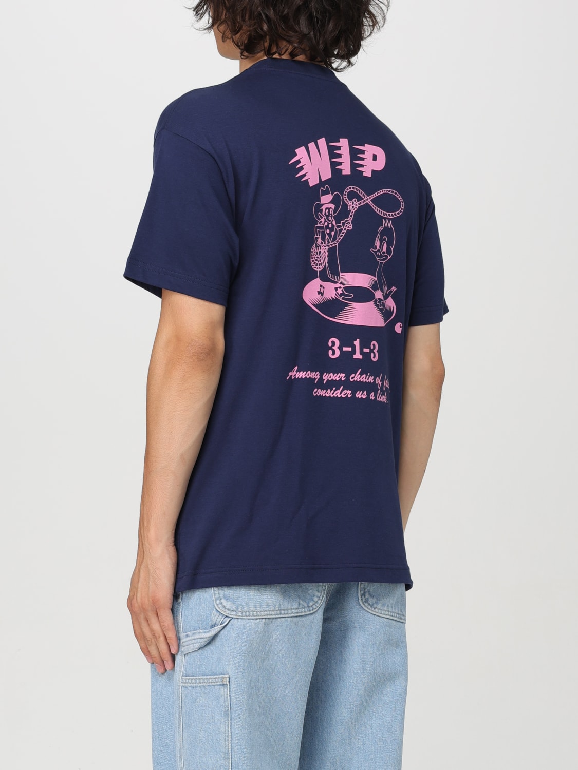 CARHARTT WIP T-SHIRT: T-shirt men Carhartt Wip, Blue - Img 3