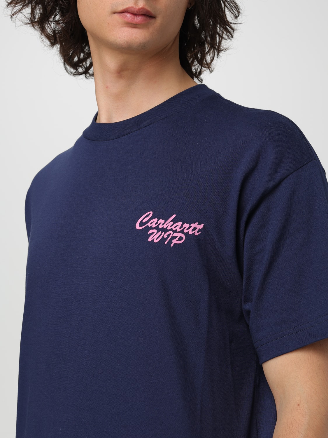 CARHARTT WIP T-SHIRT: T-shirt men Carhartt Wip, Blue - Img 4