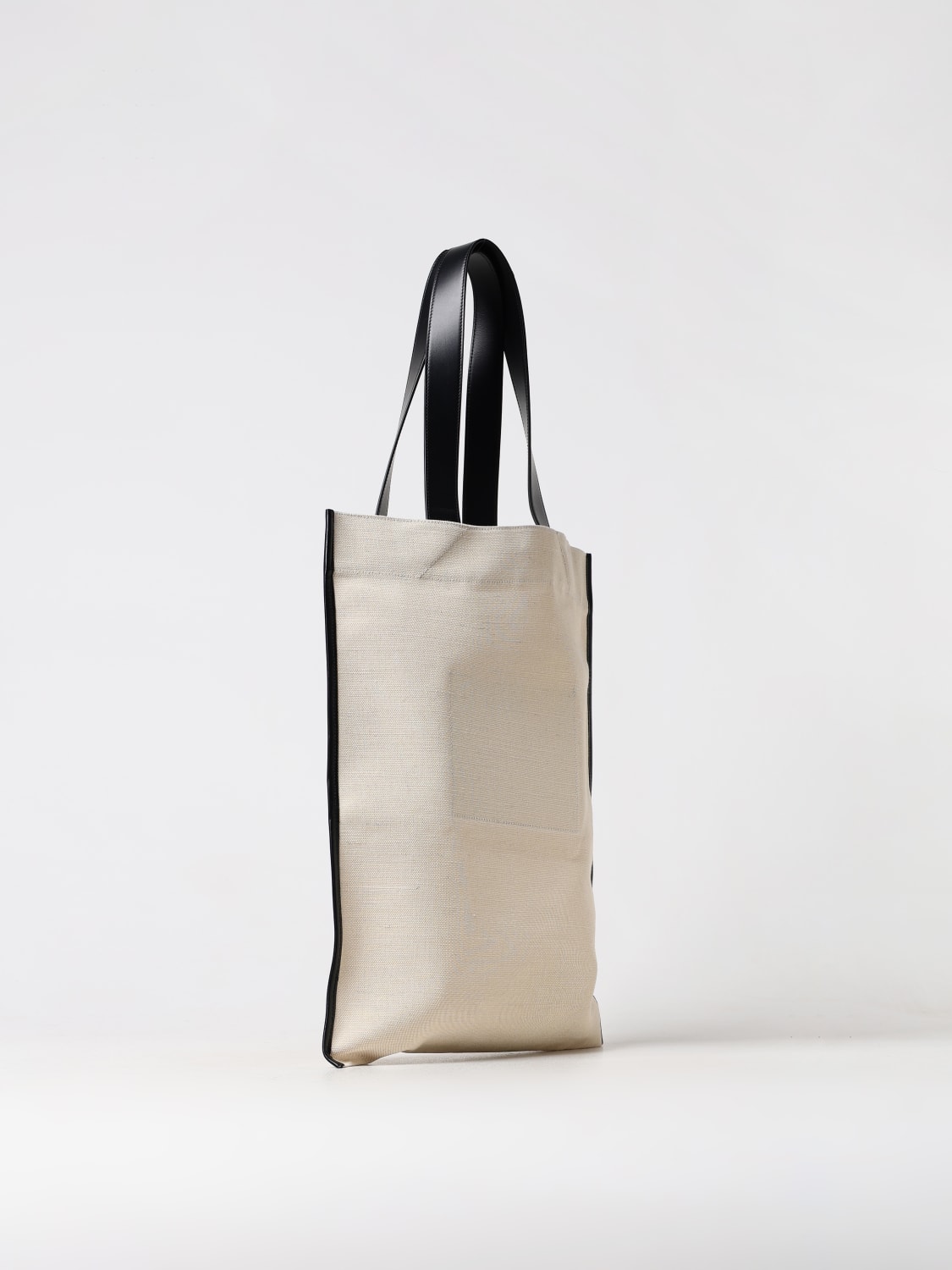 JIL SANDER BORSA: Borsa Jil Sander in canvas con logo , Bianco - Img 3