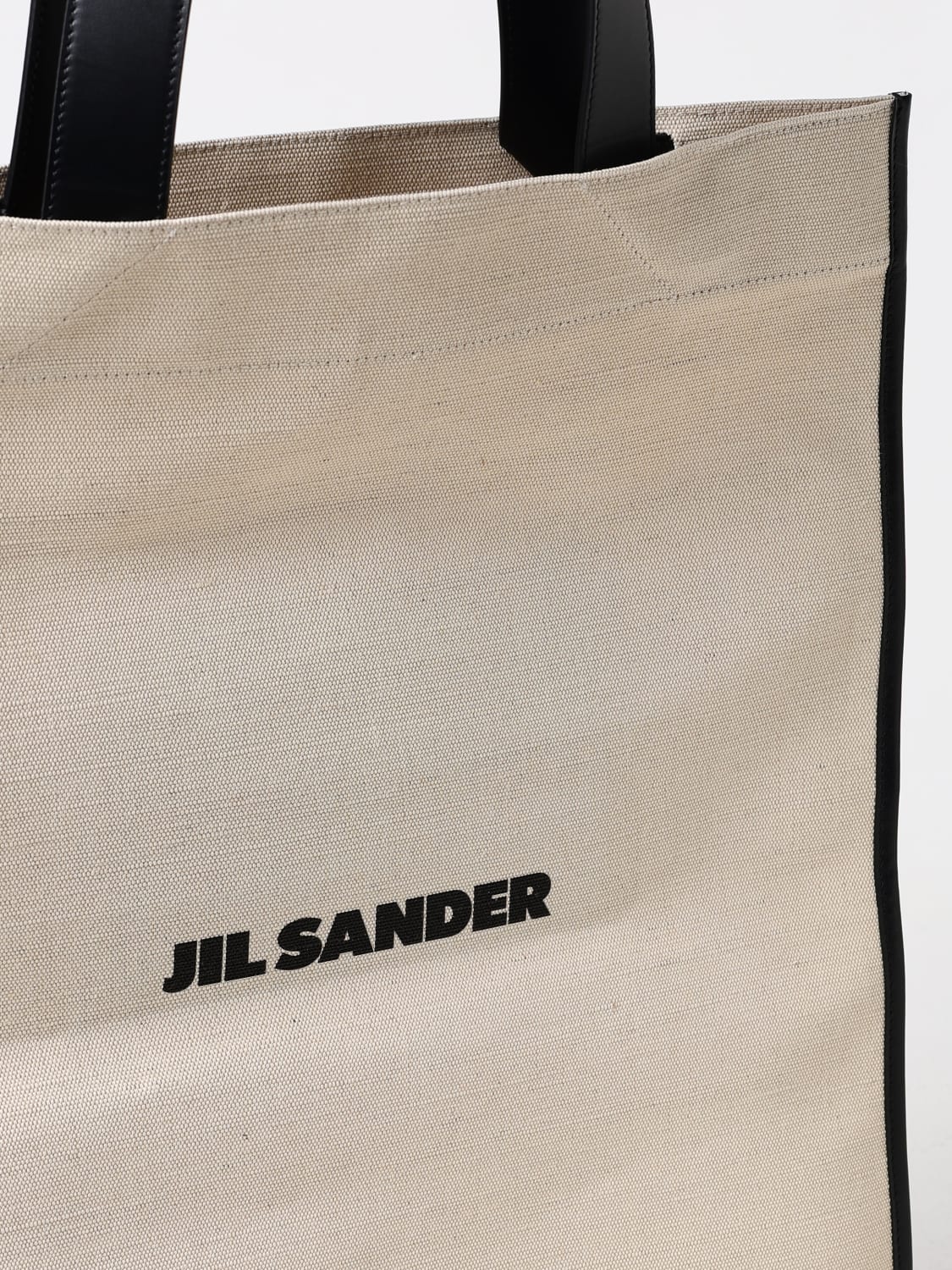 JIL SANDER BORSA: Borsa Jil Sander in canvas con logo , Bianco - Img 4