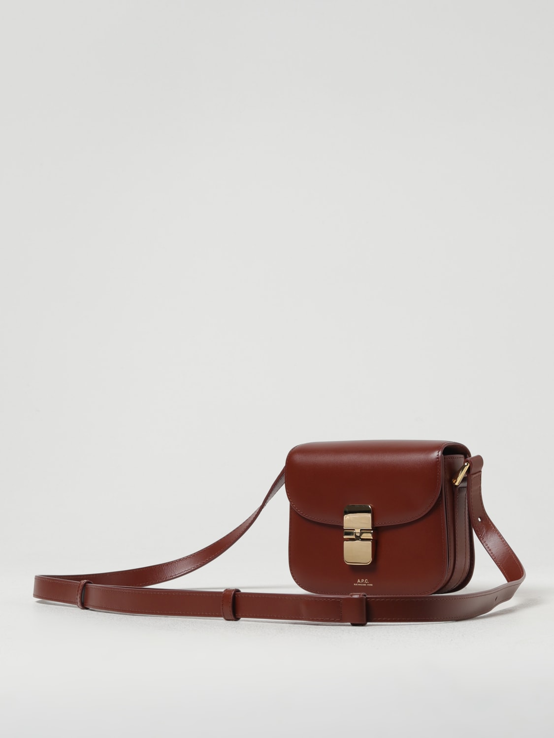 A.P.C. BORSA MINI: Borsa Grace A.P.C. in pelle , Marrone - Img 3