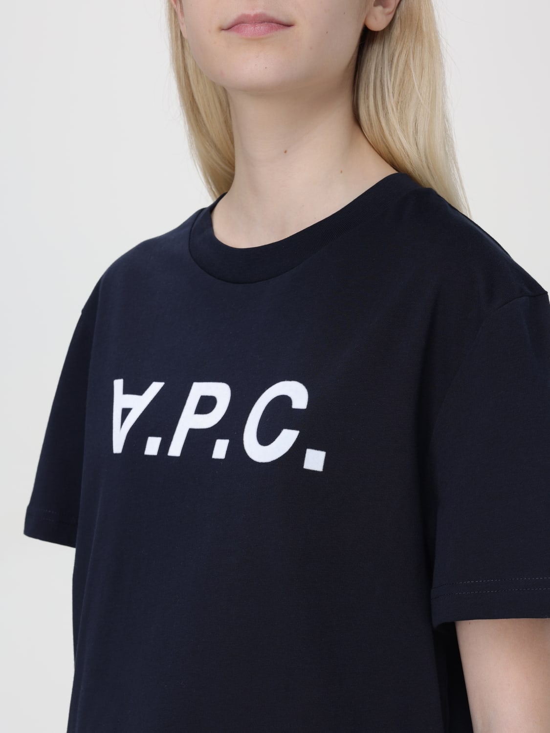 A.P.C. T-SHIRT: T-shirt woman A.P.C., Navy - Img 3