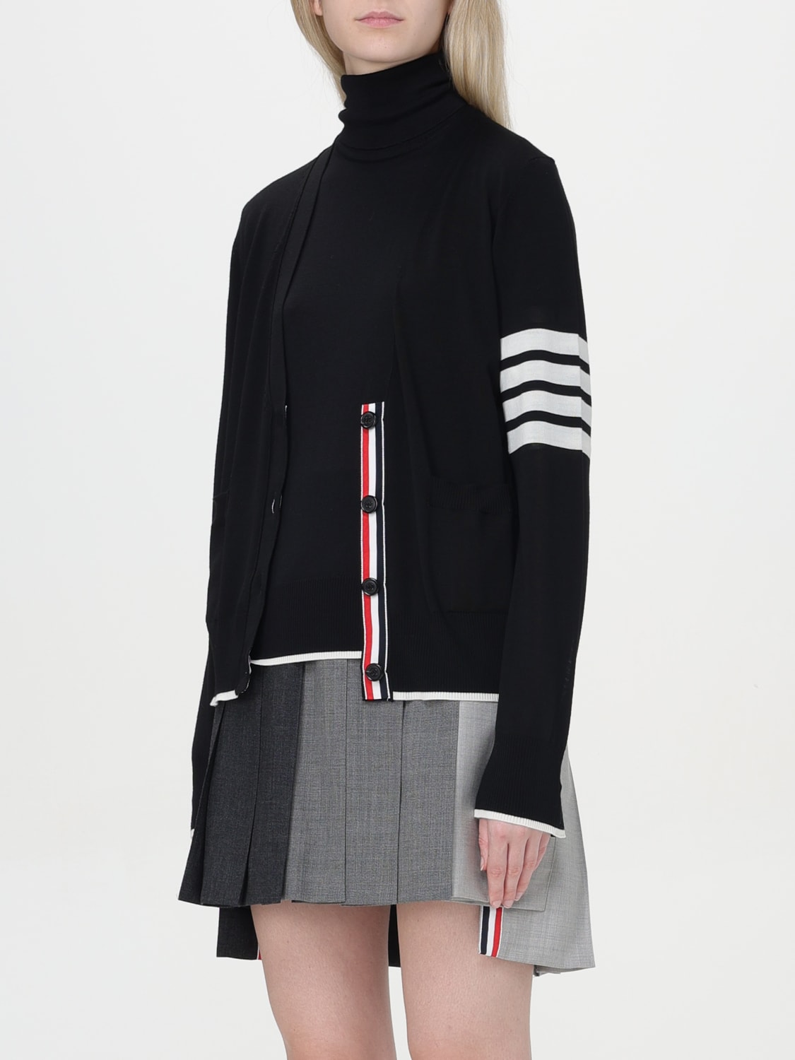 THOM BROWNE CARDIGAN: Sweater woman Thom Browne, Black - Img 4