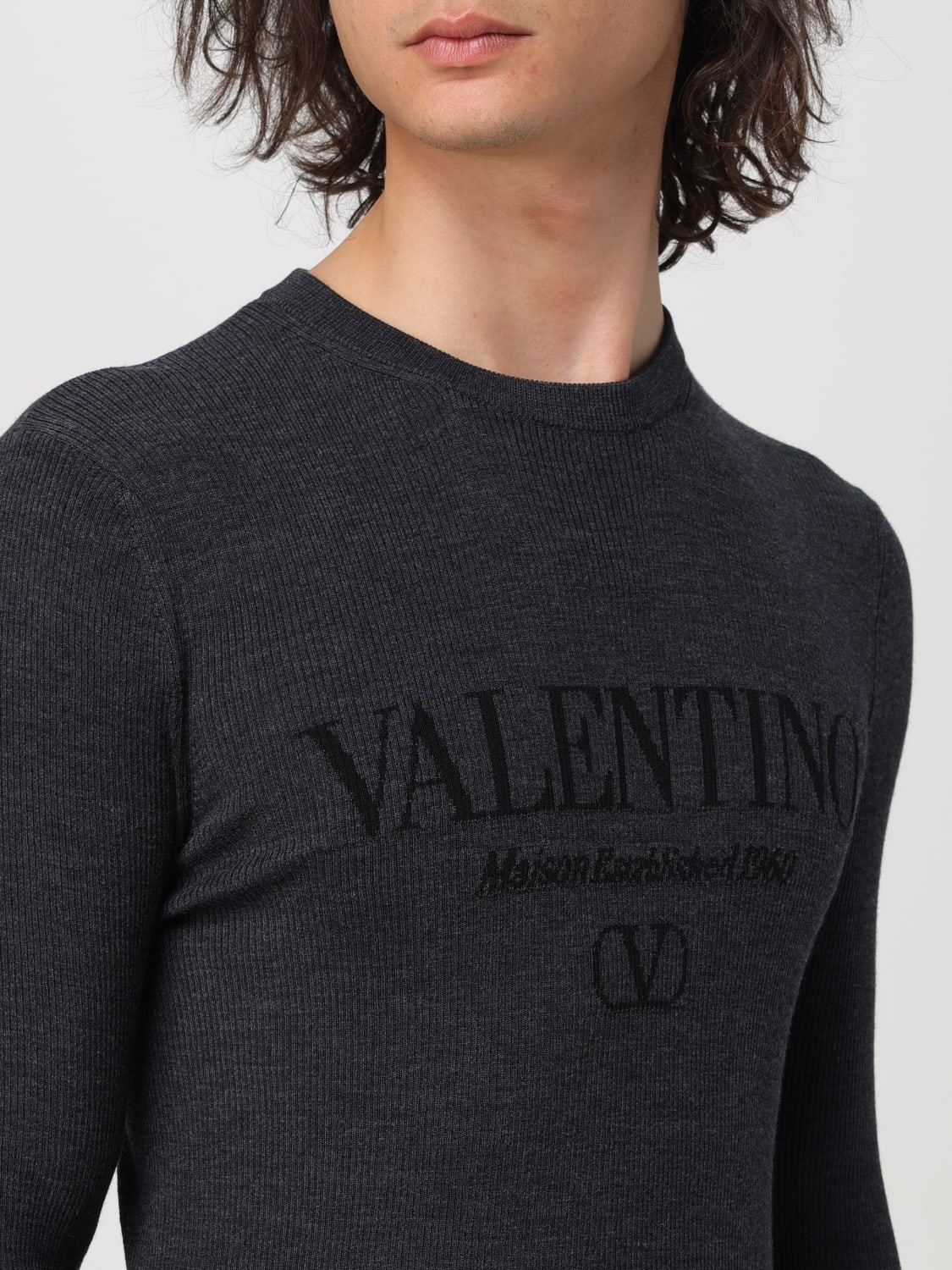 VALENTINO SWEATER: Sweater men Valentino, Grey - Img 5