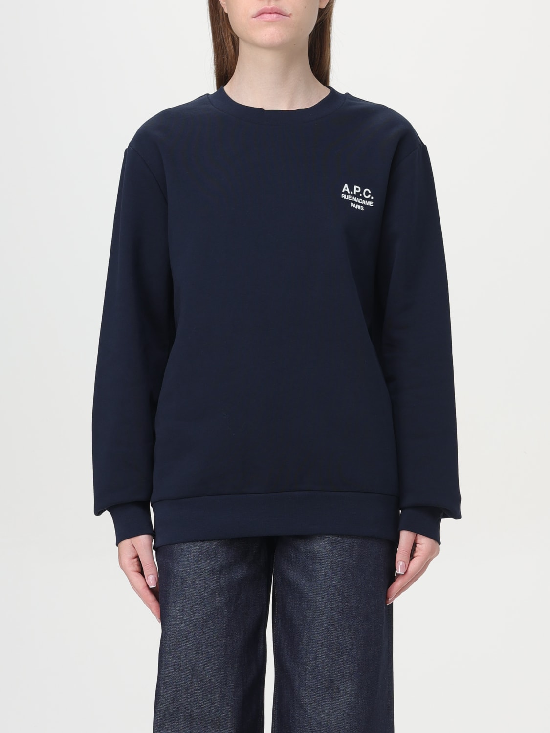 A.P.C. SWEATSHIRT: Sweatshirt damen A.P.C., Blau - Img 1