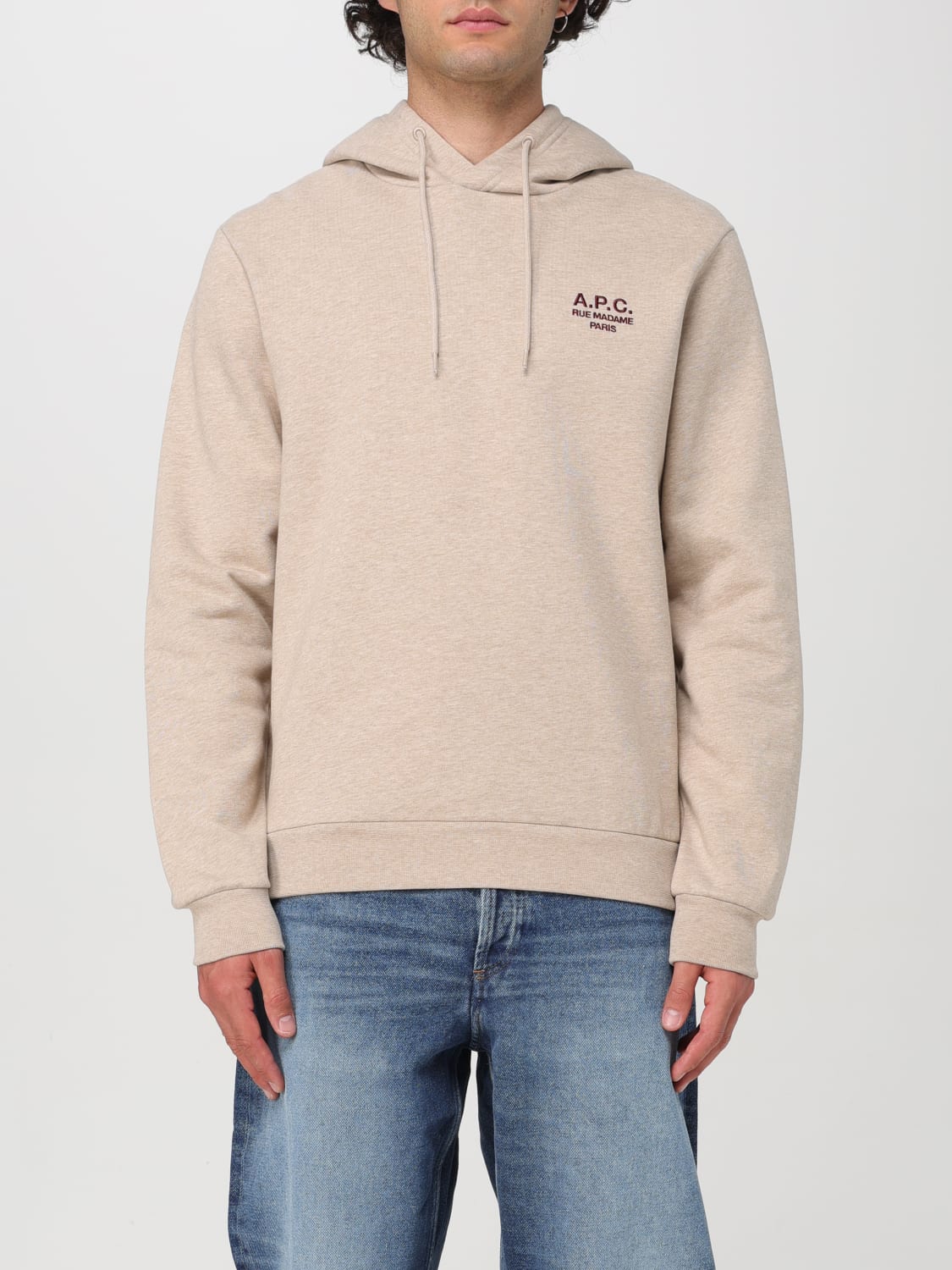 A.P.C. SWEATSHIRT: Sweatshirt homme A.P.C., Beige - Img 1