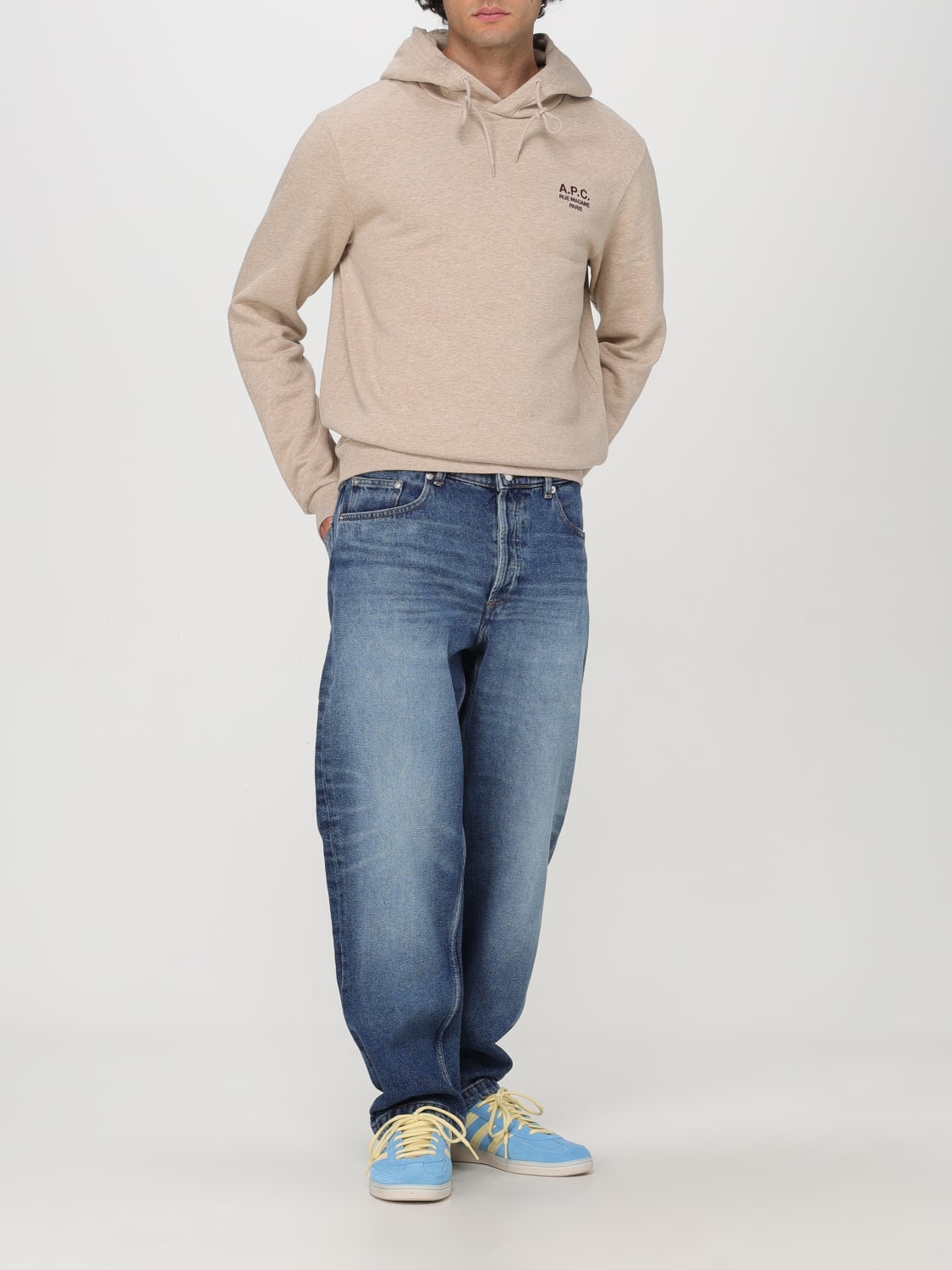 A.P.C. SWEATSHIRT: Sweatshirt homme A.P.C., Beige - Img 2