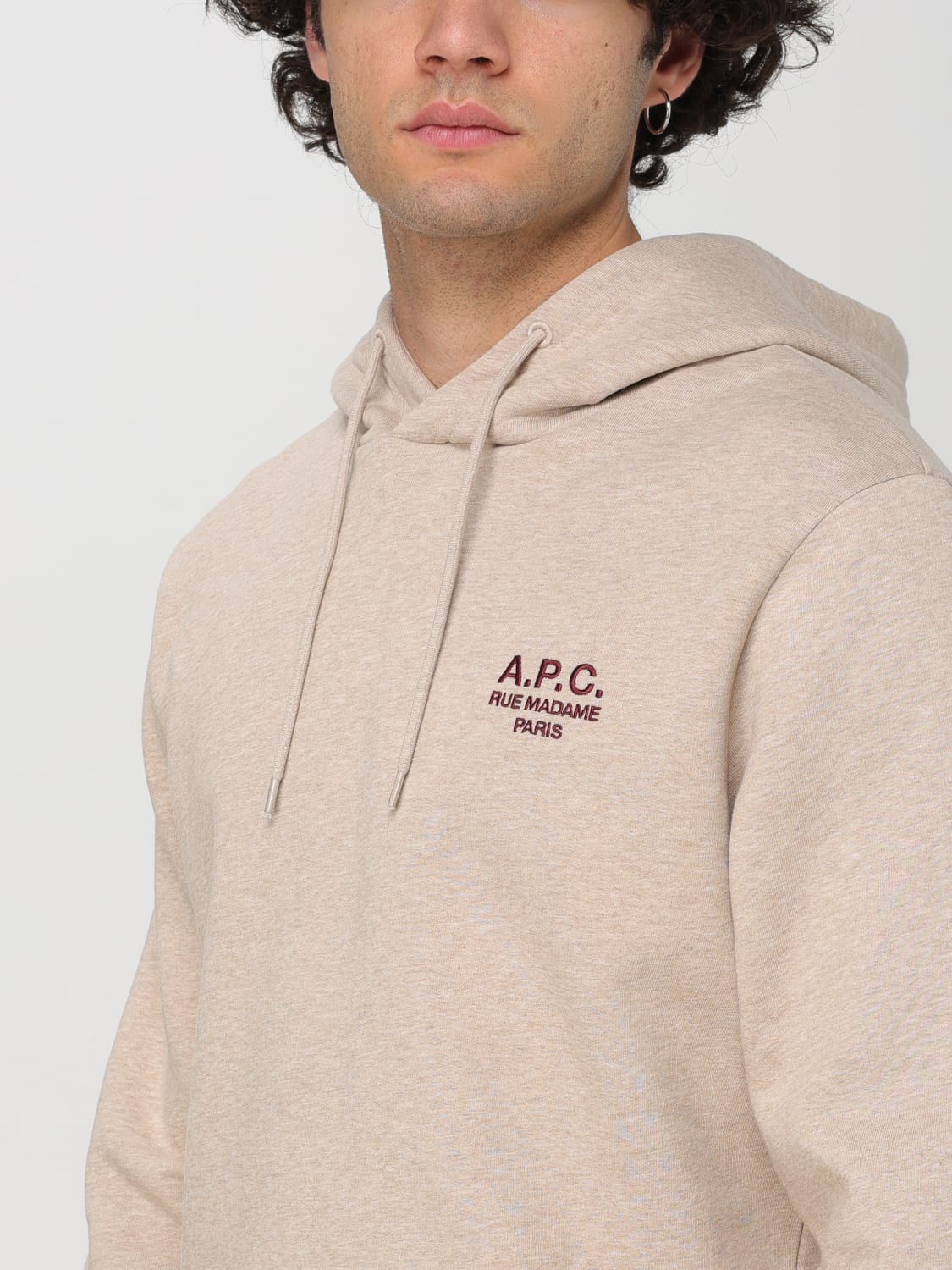 A.P.C. SWEATSHIRT: Sweatshirt homme A.P.C., Beige - Img 4