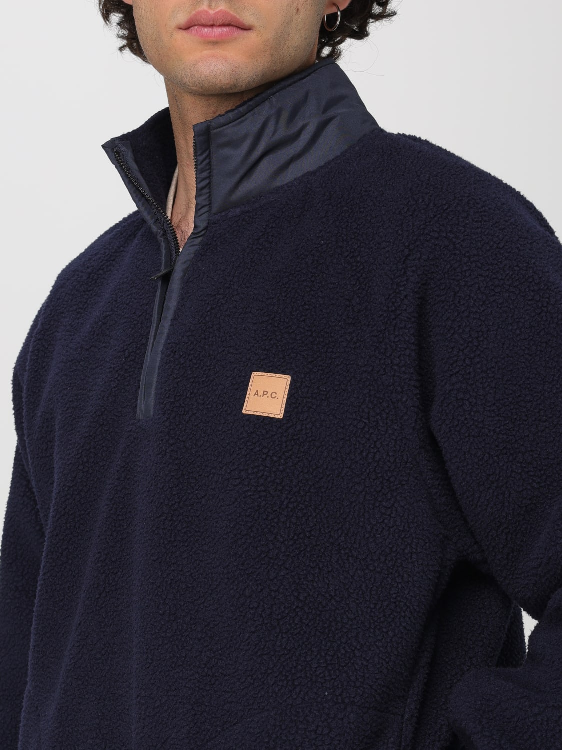 A.P.C. SWEATSHIRT: Sweatshirt men A.P.C., Blue - Img 4