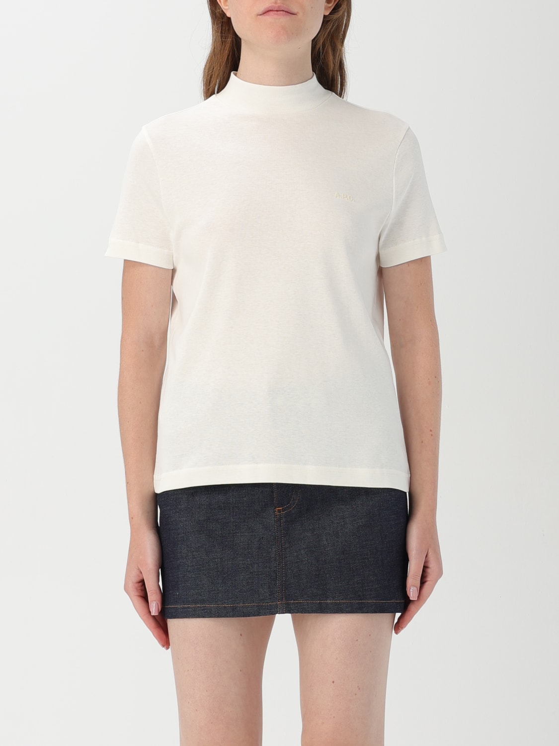 A.P.C. T-SHIRT: T-shirt femme A.P.C., Beige - Img 1