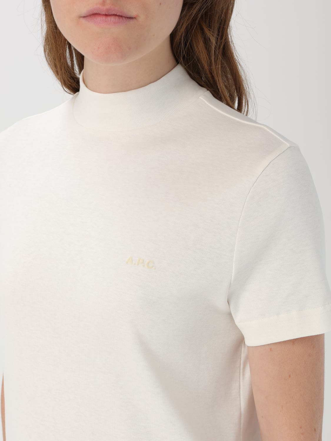 A.P.C. T-SHIRT: T-shirt femme A.P.C., Beige - Img 3