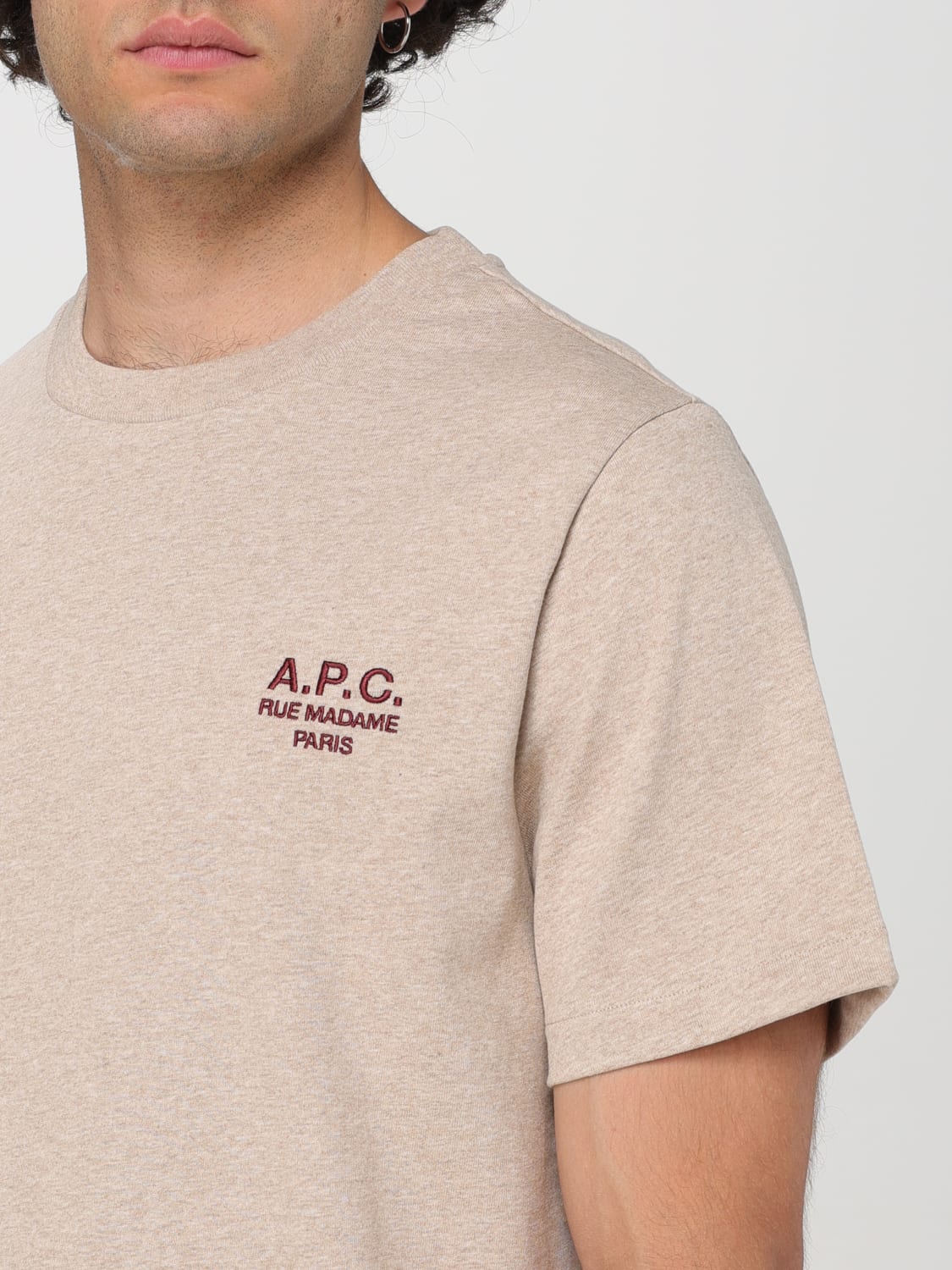 A.P.C. T-SHIRT: T-shirt men A.P.C., Beige - Img 4