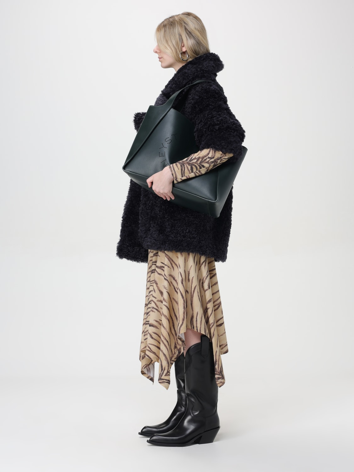 STELLA MCCARTNEY CAPPOTTO: Cappotto Teddy Stella McCartney in finto shearling, Blue - Img 2