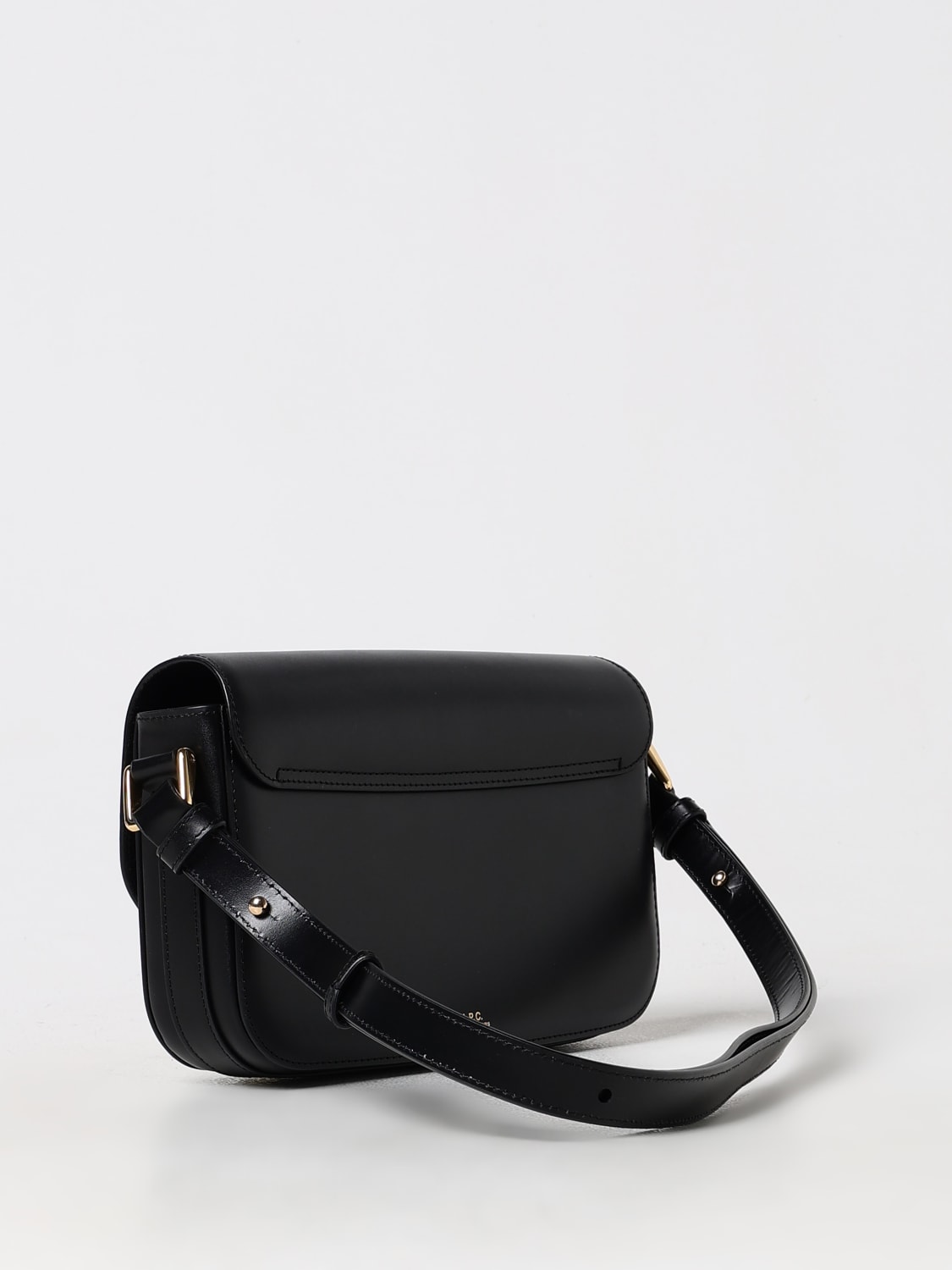 A.P.C. BORSA A SPALLA: Borsa Grace Baguette A.P.C. in pelle , Nero - Img 2