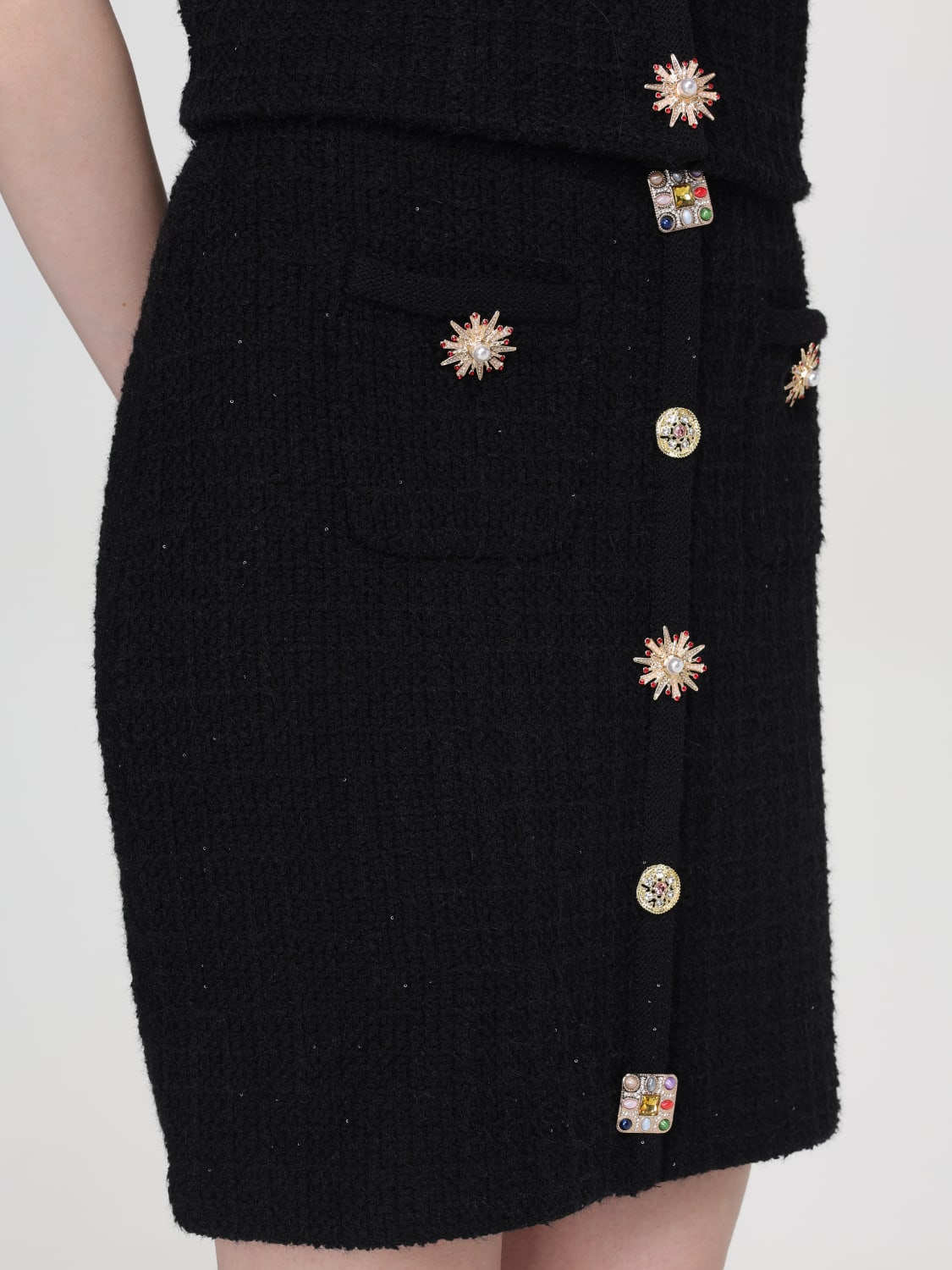 スカート SELF-PORTRAIT Woman Skirt Black PF24128SK BLACK Self-Portrait Outlet: Skirt woman - Black | Self-Portrait