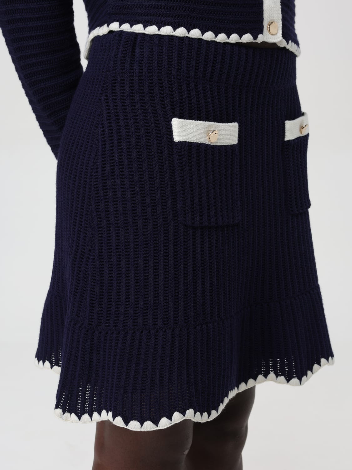 スカート SELF-PORTRAIT Woman Skirt Blue PF24131SK NAVY Self-Portrait Outlet: Skirt woman - Blue | Self-Portrait