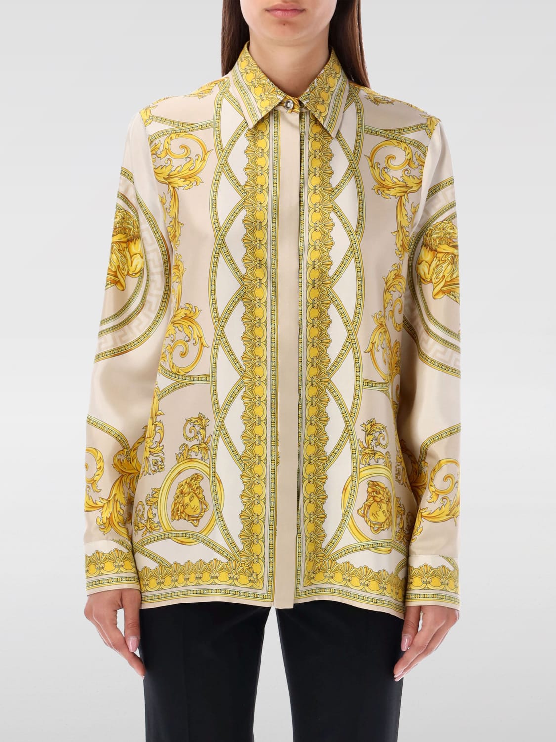 VERSACE SHIRT: Shirt woman Versace, Beige - Img 1