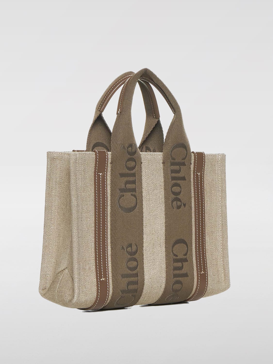 CHLOÉ BORSA A MANO: Borsa Chloè in canvas , Beige - Img 2