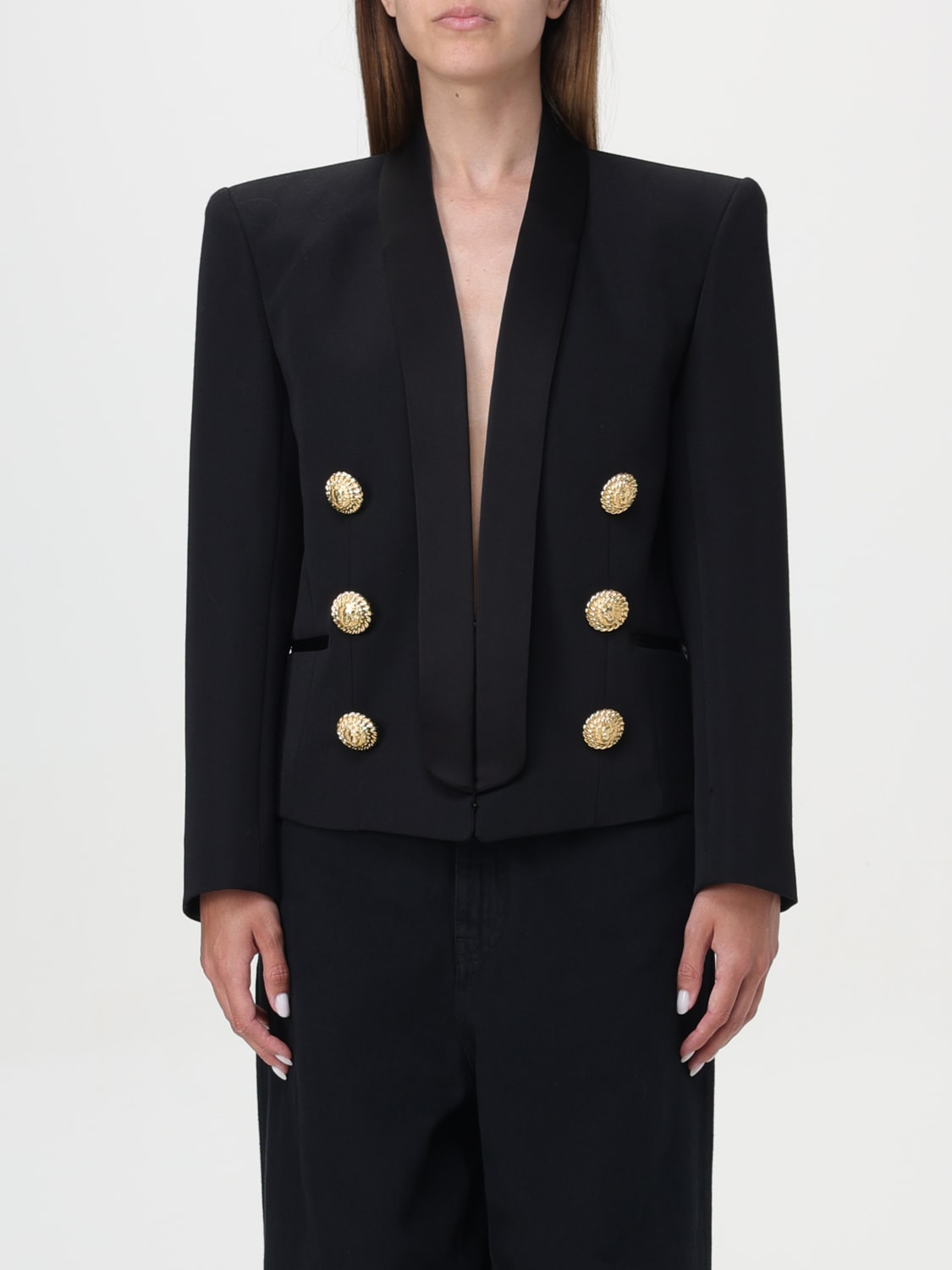 BALMAIN BLAZER: Jacket woman Balmain, Black - Img 1