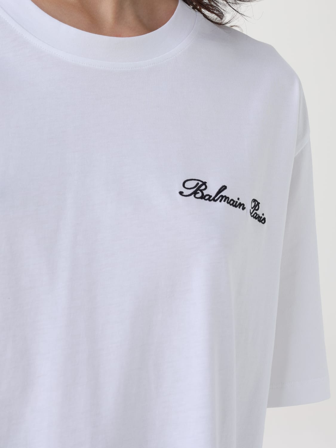 Tシャツ・カットソー BALMAIN Woman T-Shirt White DH1EG010BC68 GAB BALMAIN：Tシャツ レディース - ホワイト | GIGLIO.COM