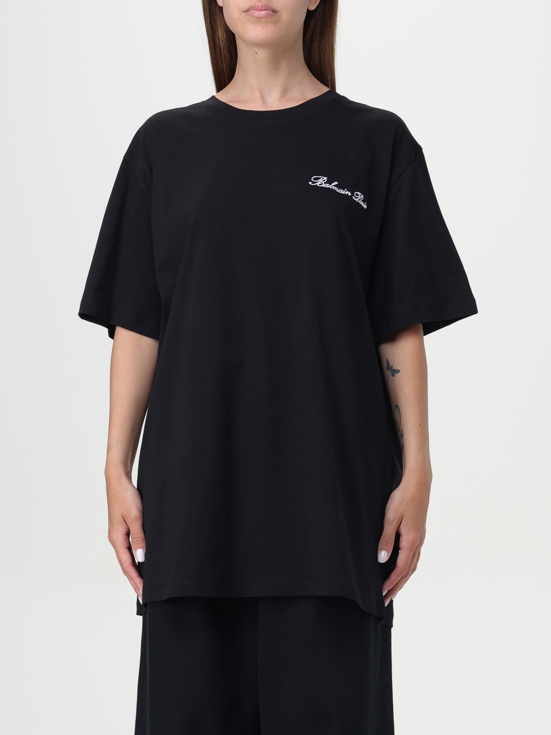 BALMAIN T-SHIRT: T-shirt damen Balmain, Schwarz - Img 1