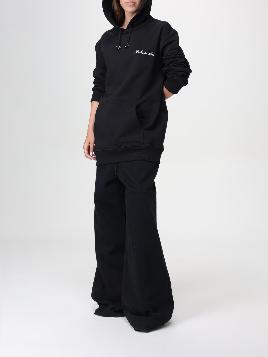 BALMAIN SUDADERA: Sudadera mujer Balmain, Negro - Img 2