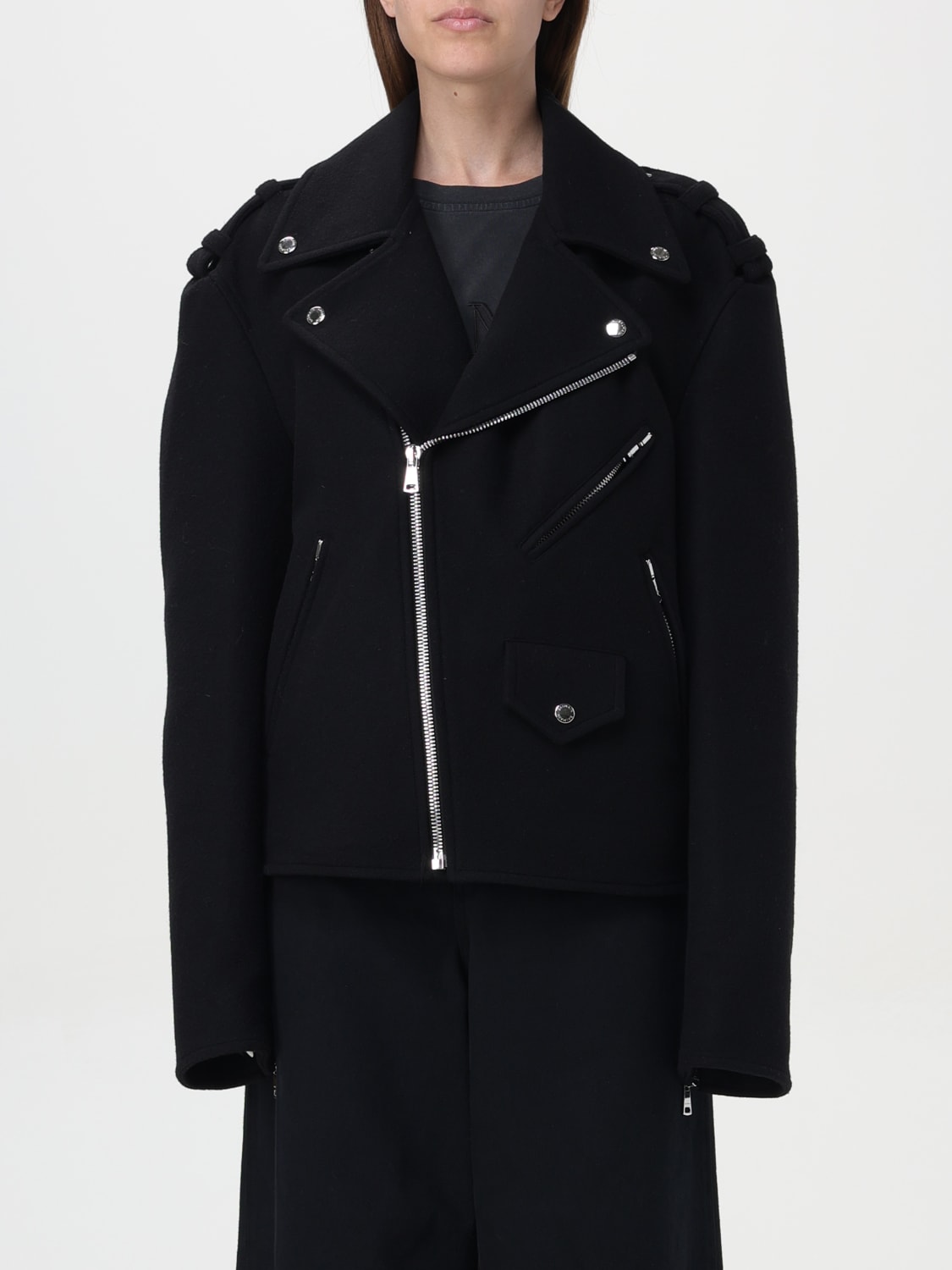 BALMAIN JACKET: Coat woman Balmain, Black - Img 1