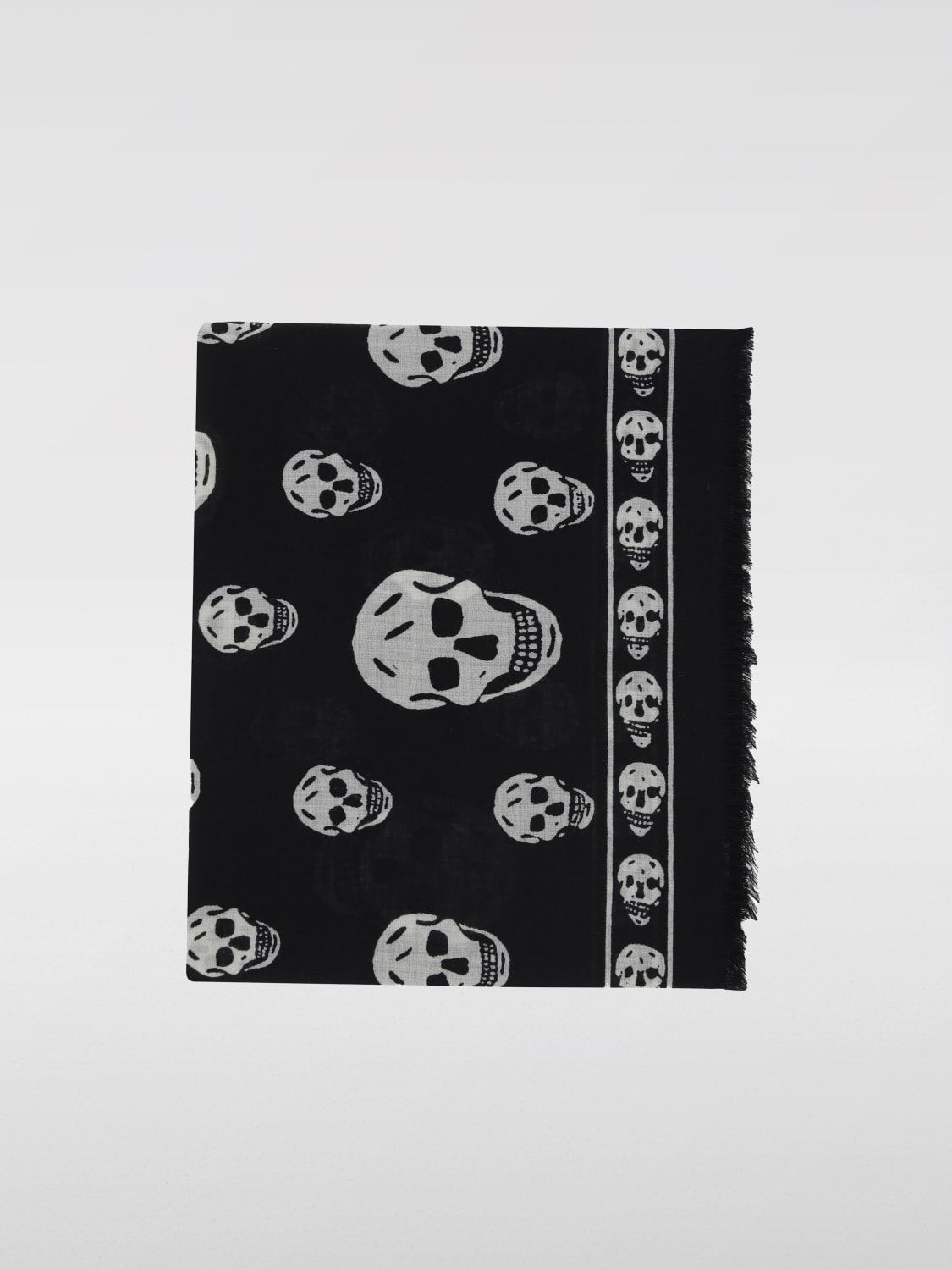 Giglio Sciarpa Skull Alexander McQueen in lana jacquard