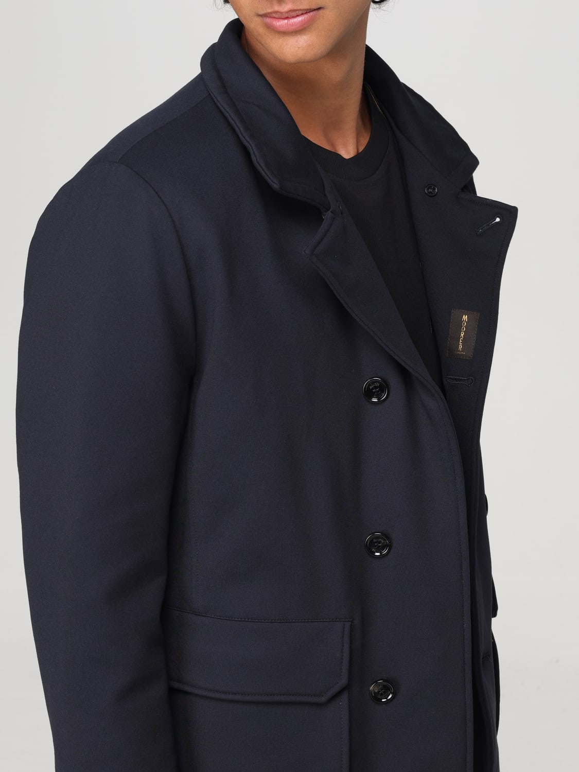 MOORER JACKET: Coat men Moorer, Blue - Img 4