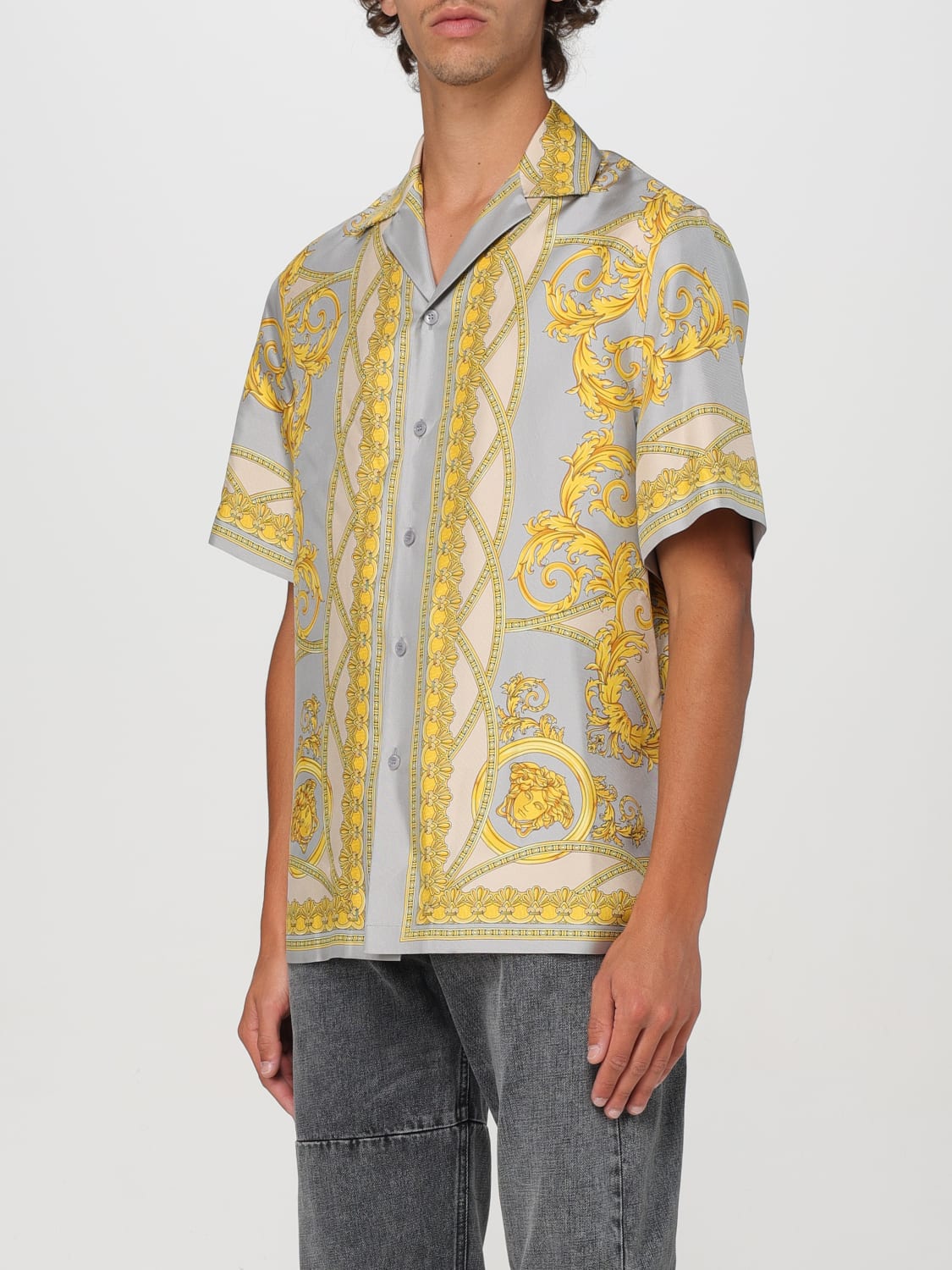 VERSACE CHEMISE: Chemise homme Versace, Gris - Img 3