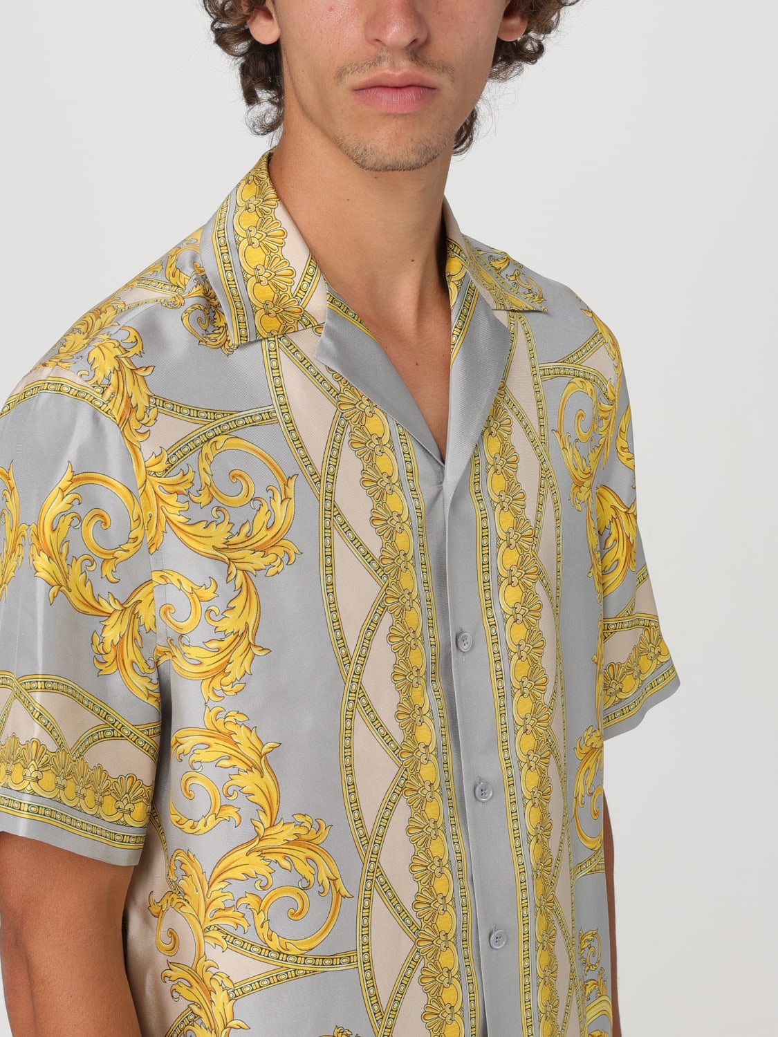 VERSACE CHEMISE: Chemise homme Versace, Gris - Img 4